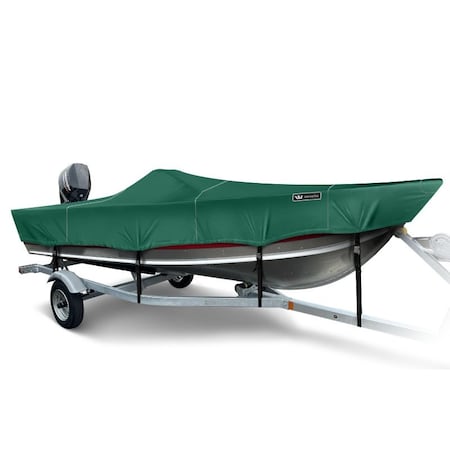 Eevelle Windstorm Boat Cover V HULL FISHING Side Console, Narrow Series Inboard 18' 6in. L 78in. W Green WSVFSC1878-HTR